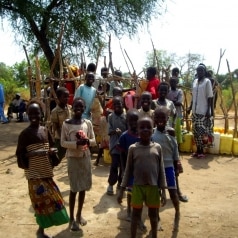 Sudan - Children next to the well