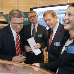 Hans Stråberg, Lars Wedenborn, Marcus Wallenberg, and Jenny Rosberg (from left to right).