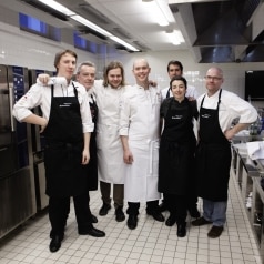 Alain Passard together with parts of the Swedish Culinary Team.
