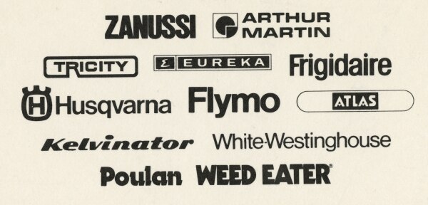 A collection of Electrolux subsidiaries