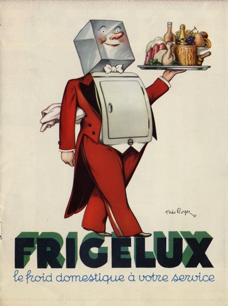 Refrigerator. Ad brochure from France