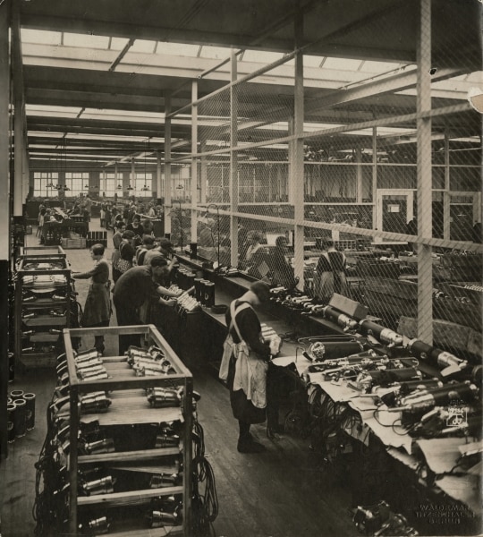A 1926 image of the Elektrolux Gmbh vacuum cleaner factory in Tempelhof, Berlin. The first Electrolux factory outside of Sweden.