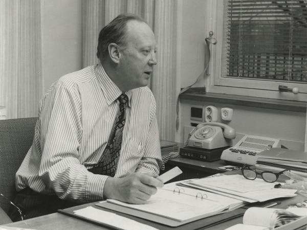 Hans Werthén, CEO of Electrolux, at his desk.