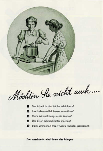 Kitchen assistent ad brochure from Germany