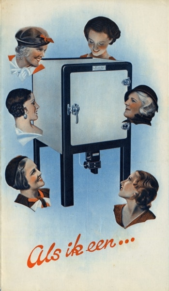 Refrigerator ad brochure from the Netherlands