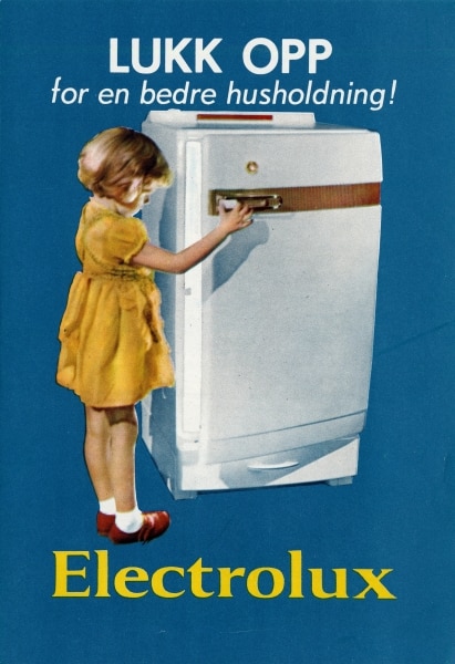 Refrigerator ad brochure from Norway