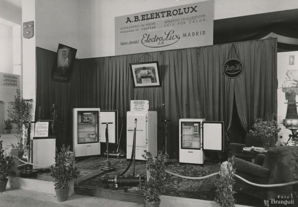 AB Electrolux exhibition showcase at a large industry exhibition that lasted 10th to 25th of June, 1944