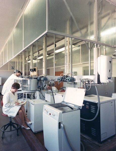 The laboratory on Lilla Essingen. Testing of dishwashers and washing machines