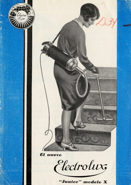 Vacuum cleaner ad brochure from Spain