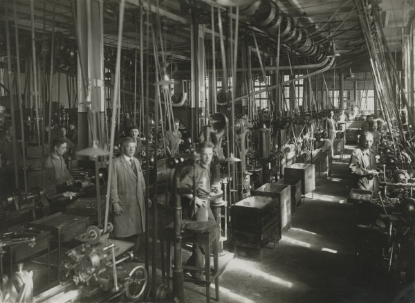 The machine workshop at the factory on Lilla Essingen in Stockholm
