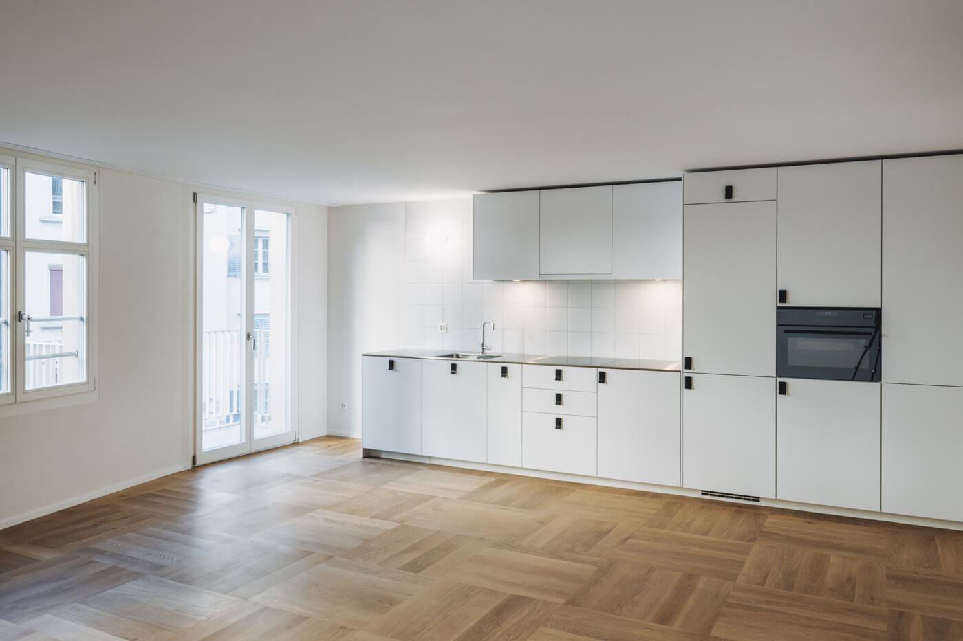 The open kitchen specification, featuring a selection of built-in Electrolux appliances.